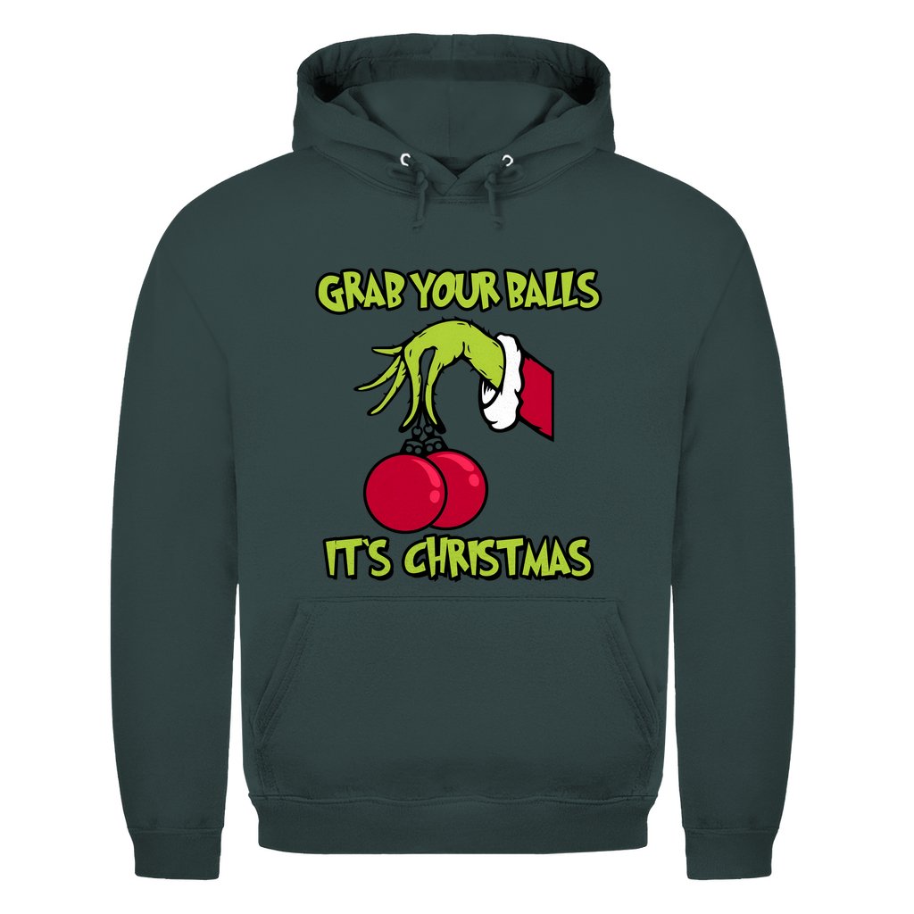 Herren Hoodie "Grab youre Balls it's Christmas" - Grafikmagie