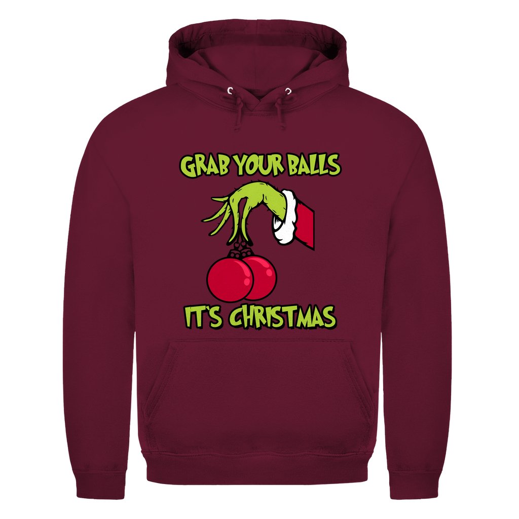 Herren Hoodie "Grab youre Balls it's Christmas" - Grafikmagie