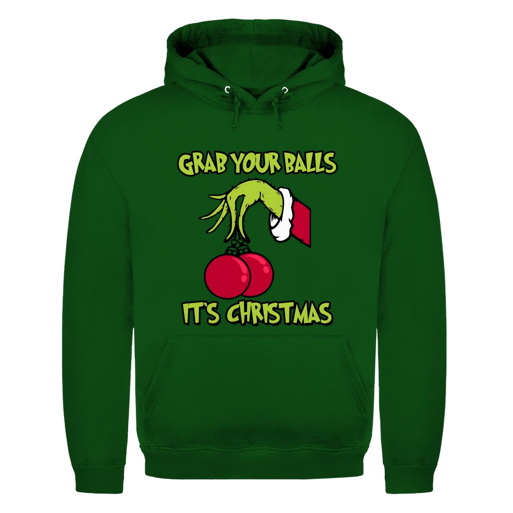 Herren Hoodie "Grab youre Balls it's Christmas" - Grafikmagie