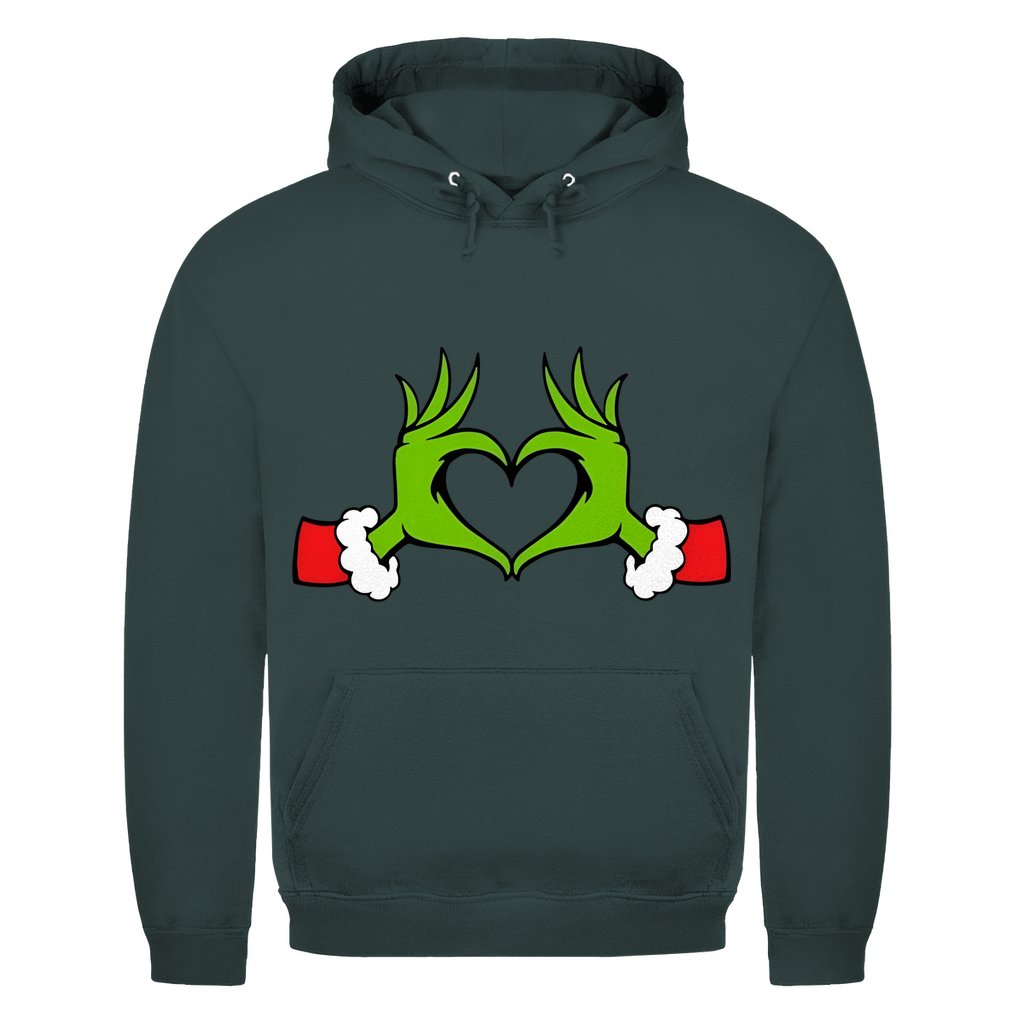 Herren Hoodie "Grinch Herz" - Grafikmagie