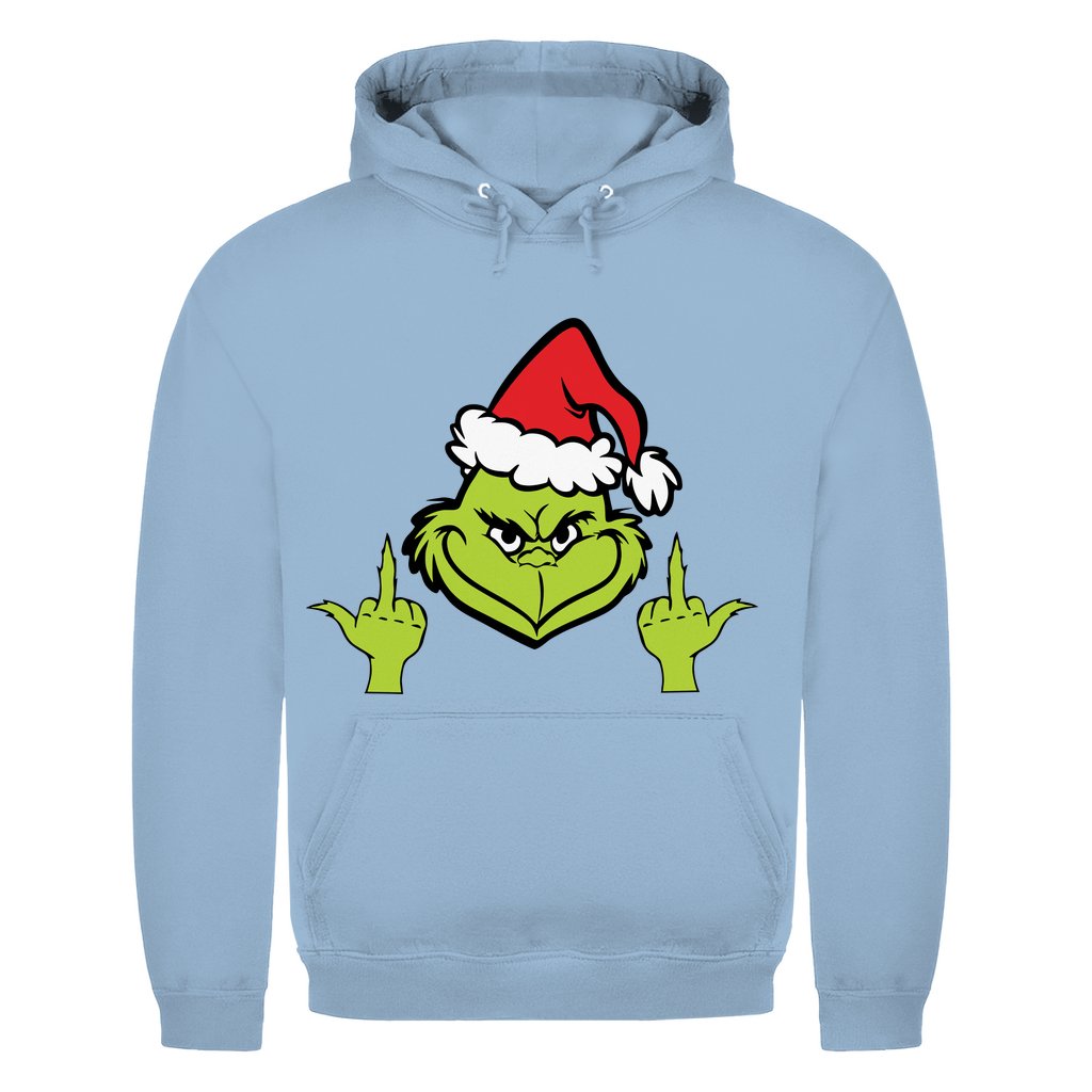 Herren Hoodie "Grinch Mittelfinger" - Grafikmagie
