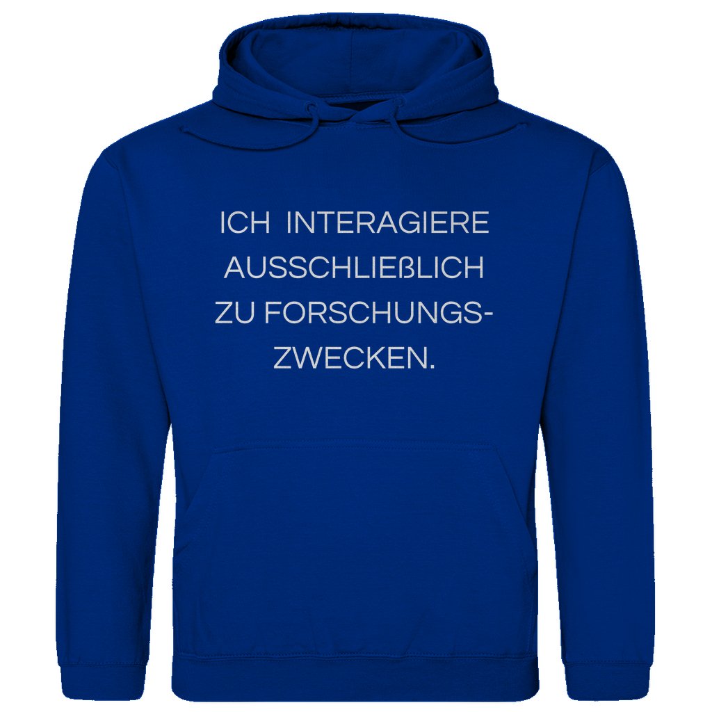Herren Hoodie "Ich interagiere ausschließlich..." - Grafikmagie