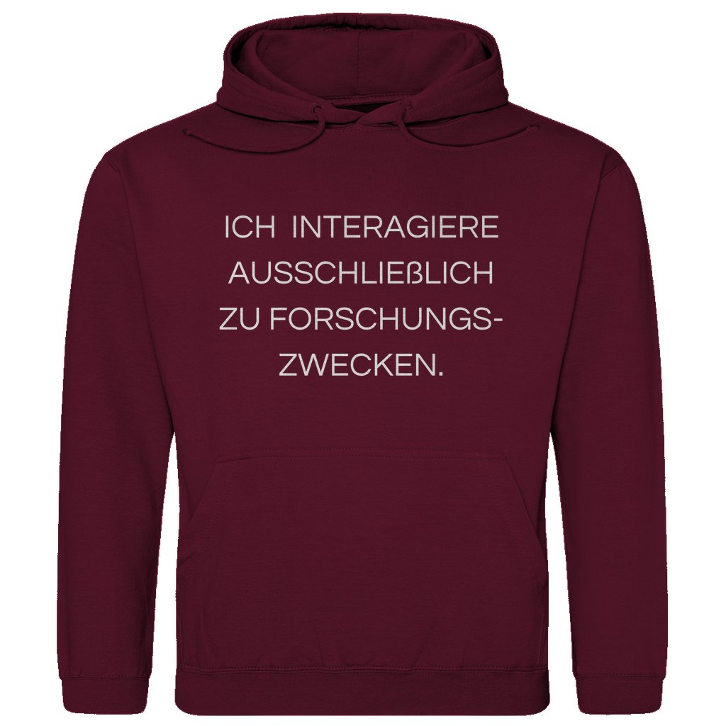 Herren Hoodie "Ich interagiere ausschließlich..." - Grafikmagie