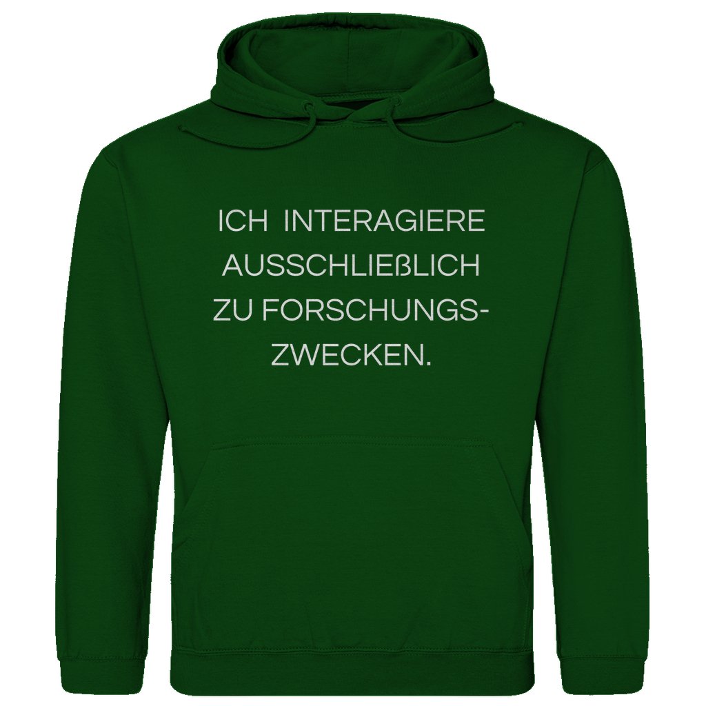 Herren Hoodie "Ich interagiere ausschließlich..." - Grafikmagie