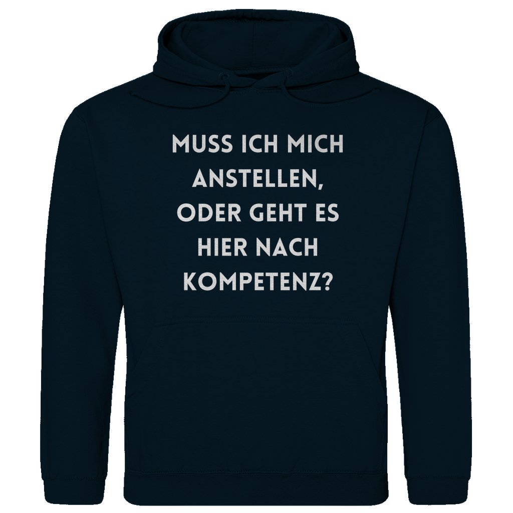 Herren Hoodie "Muss ich mich anstellen..." - Grafikmagie