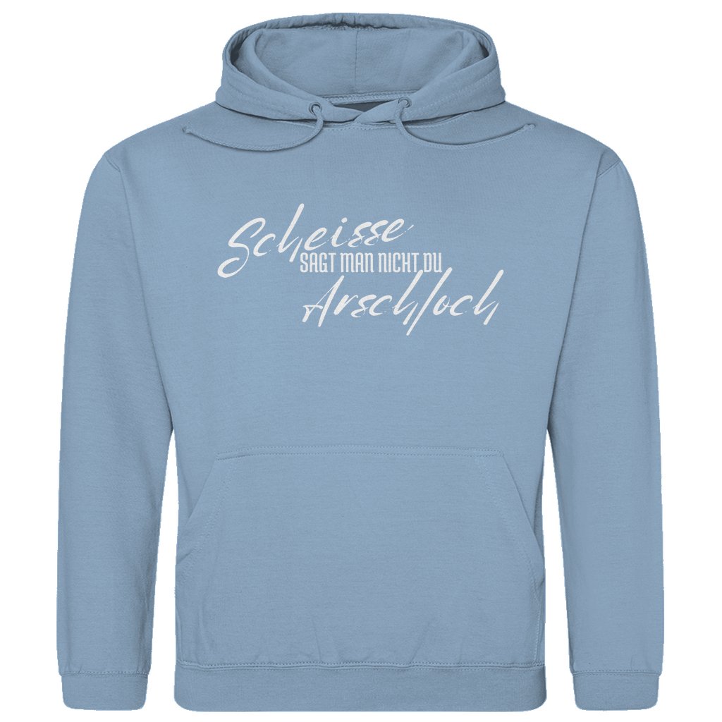 Herren Hoodie "Scheisse sagt man nicht du Arschloch" - Grafikmagie