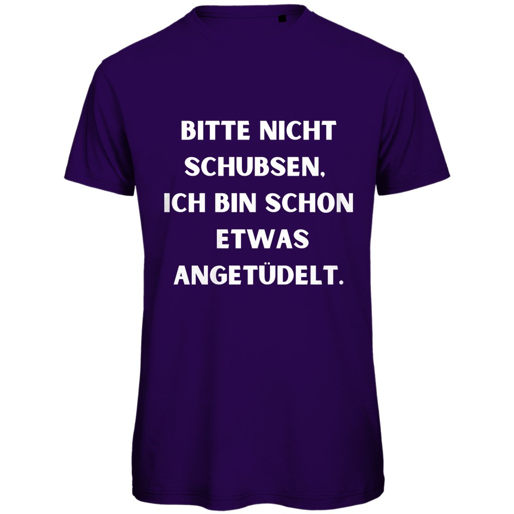 Herren T-Shirt "Bitte nicht schubsen" - Grafikmagie
