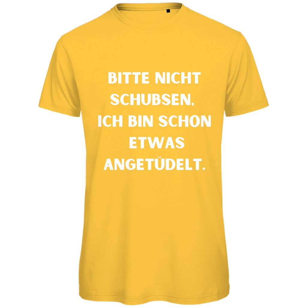 Herren T-Shirt "Bitte nicht schubsen" - Grafikmagie