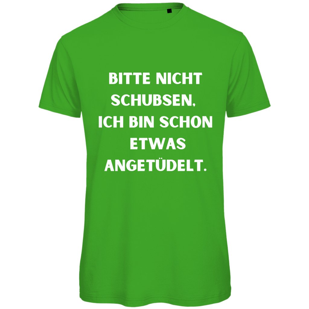 Herren T-Shirt "Bitte nicht schubsen" - Grafikmagie