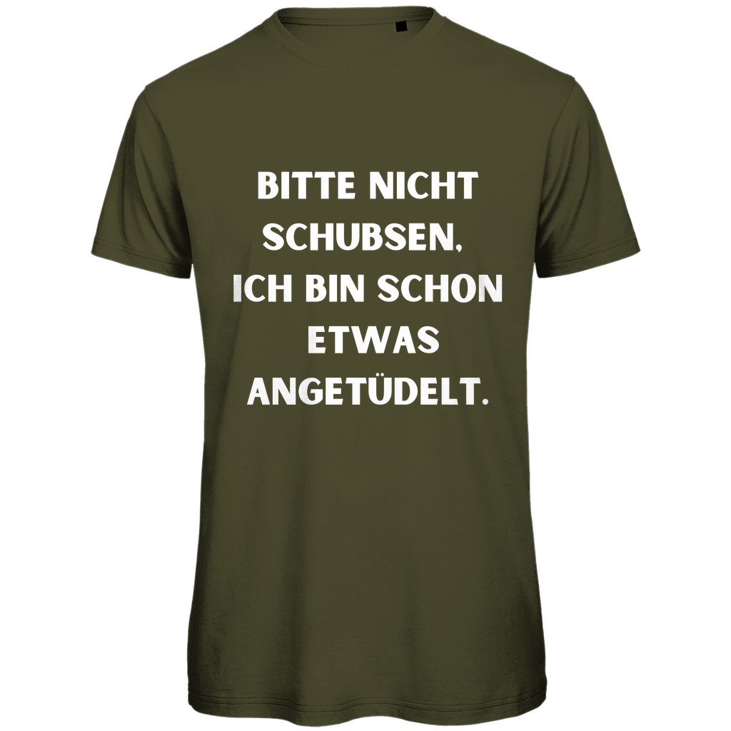 Herren T-Shirt "Bitte nicht schubsen" - Grafikmagie