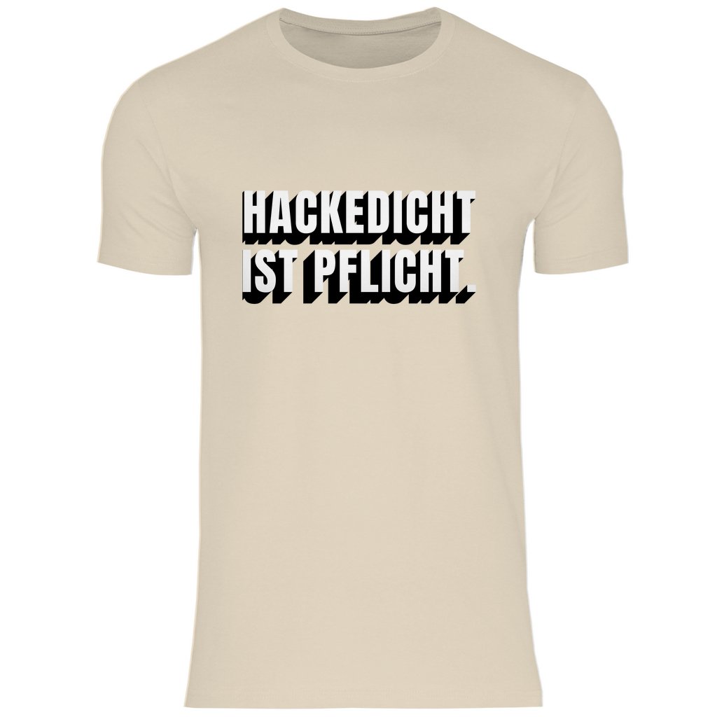Herren T-Shirt "Hackedicht ist Pflicht" - Grafikmagie