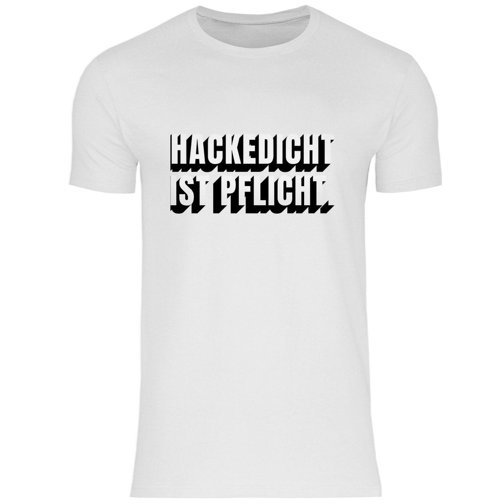 Herren T-Shirt "Hackedicht ist Pflicht" - Grafikmagie