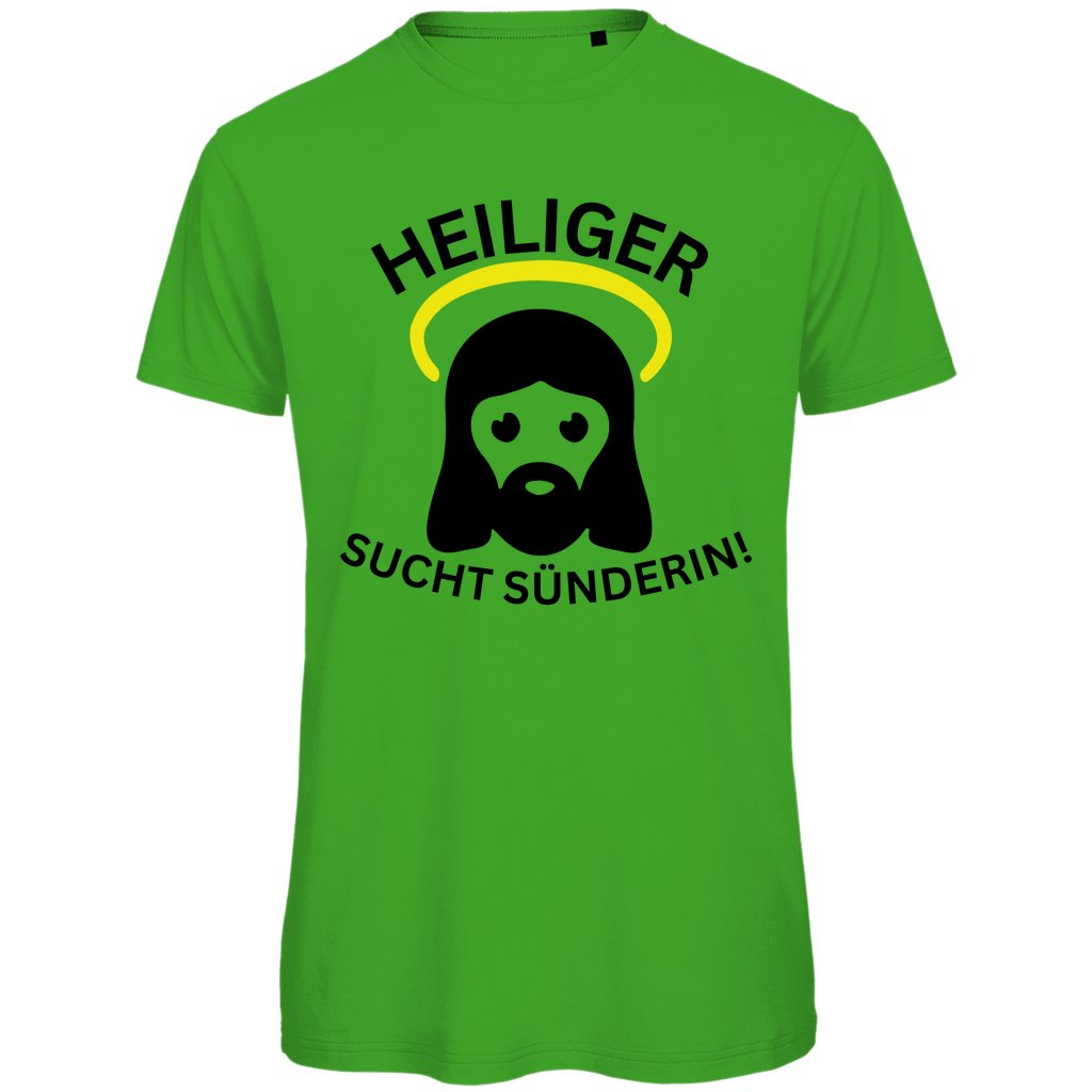 Herren T-Shirt "Heiliger sucht Sünderin!" - Grafikmagie