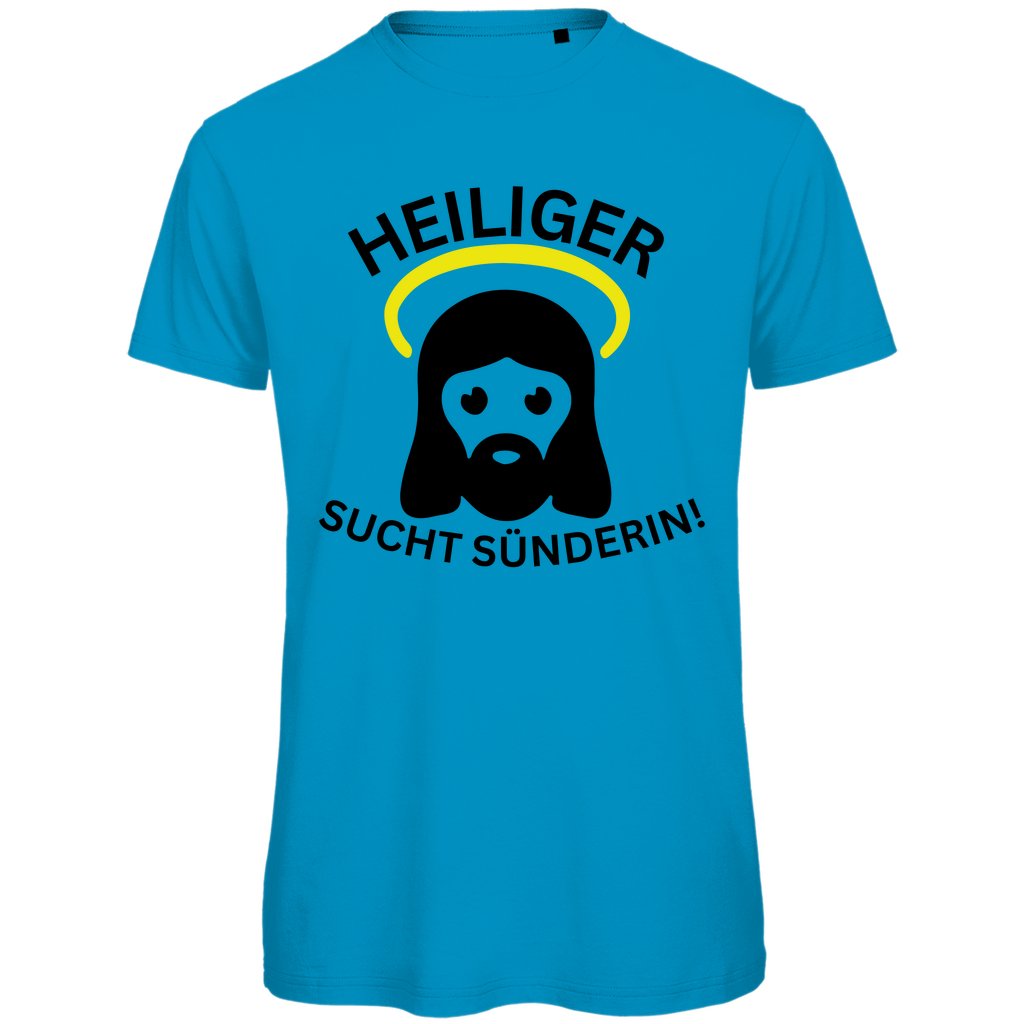Herren T-Shirt "Heiliger sucht Sünderin!" - Grafikmagie