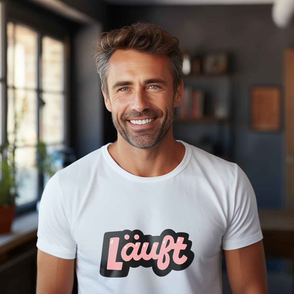 Herren T-Shirt "Läuft" - Grafikmagie