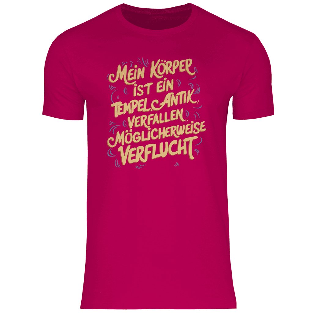 Herren T-Shirt "Mein Körper ist ein Tempel" - Grafikmagie