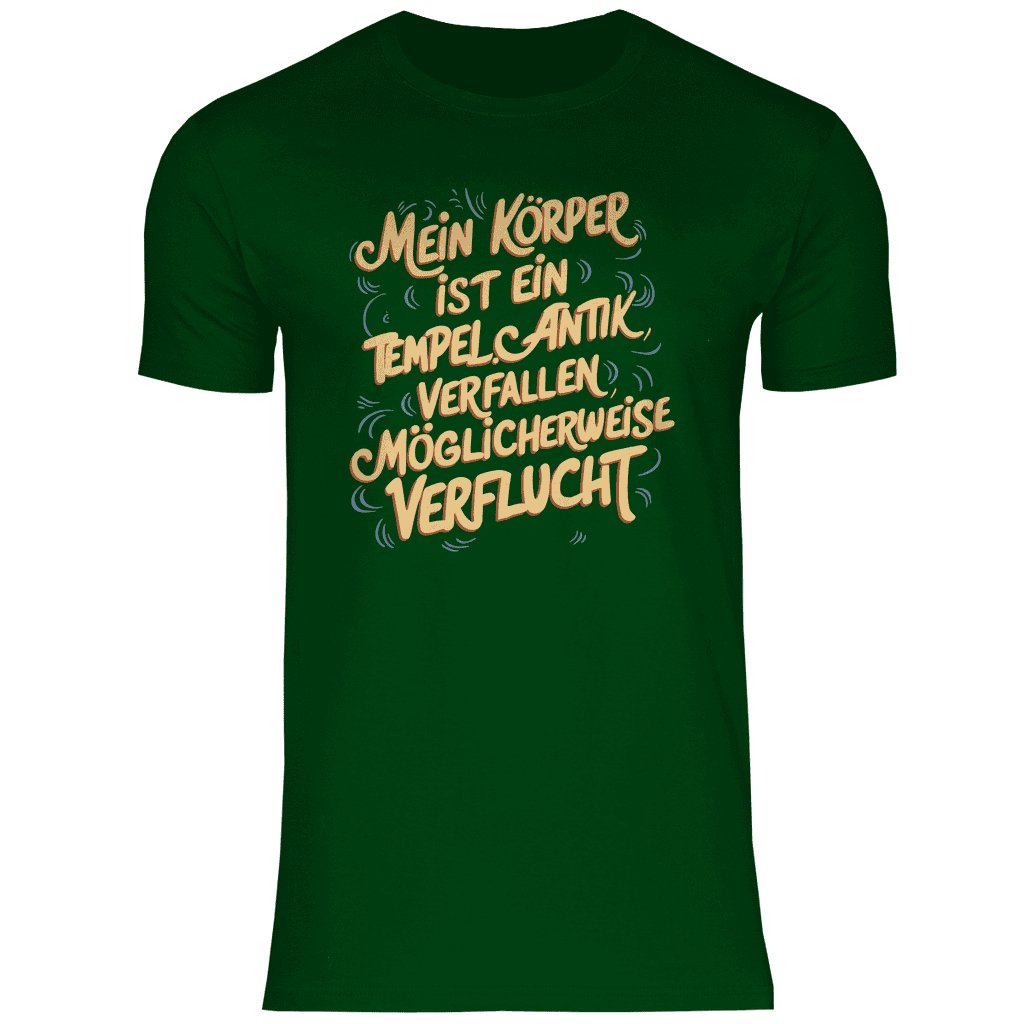 Herren T-Shirt "Mein Körper ist ein Tempel" - Grafikmagie