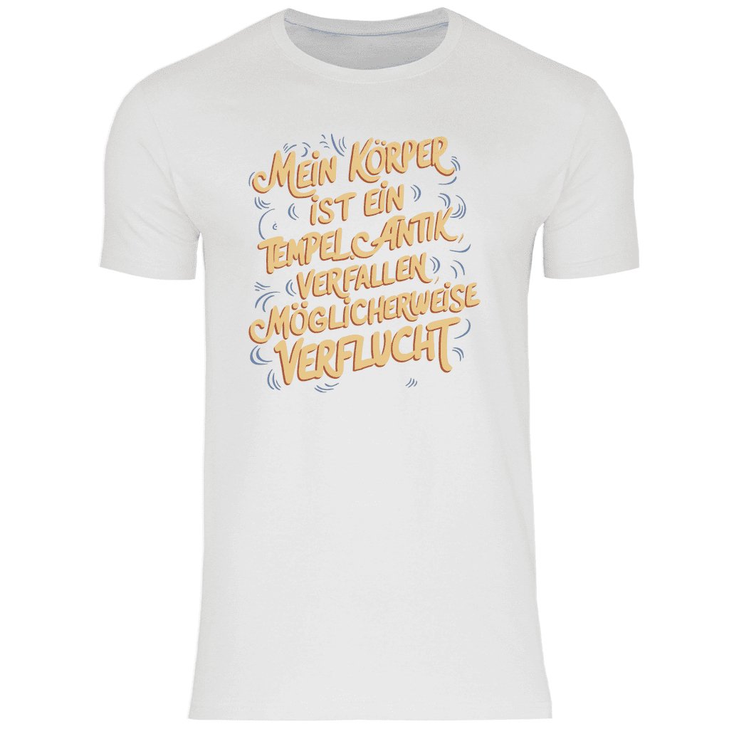 Herren T-Shirt "Mein Körper ist ein Tempel" - Grafikmagie