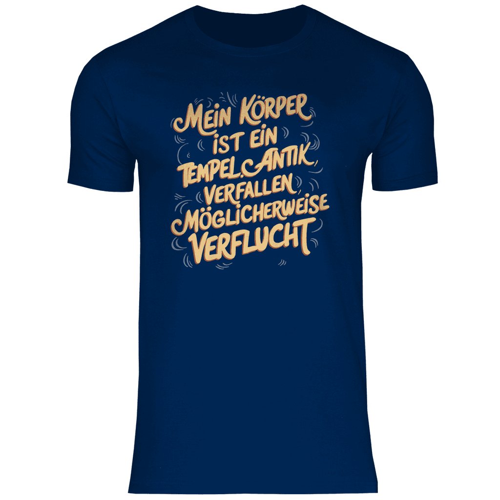 Herren T-Shirt "Mein Körper ist ein Tempel" - Grafikmagie