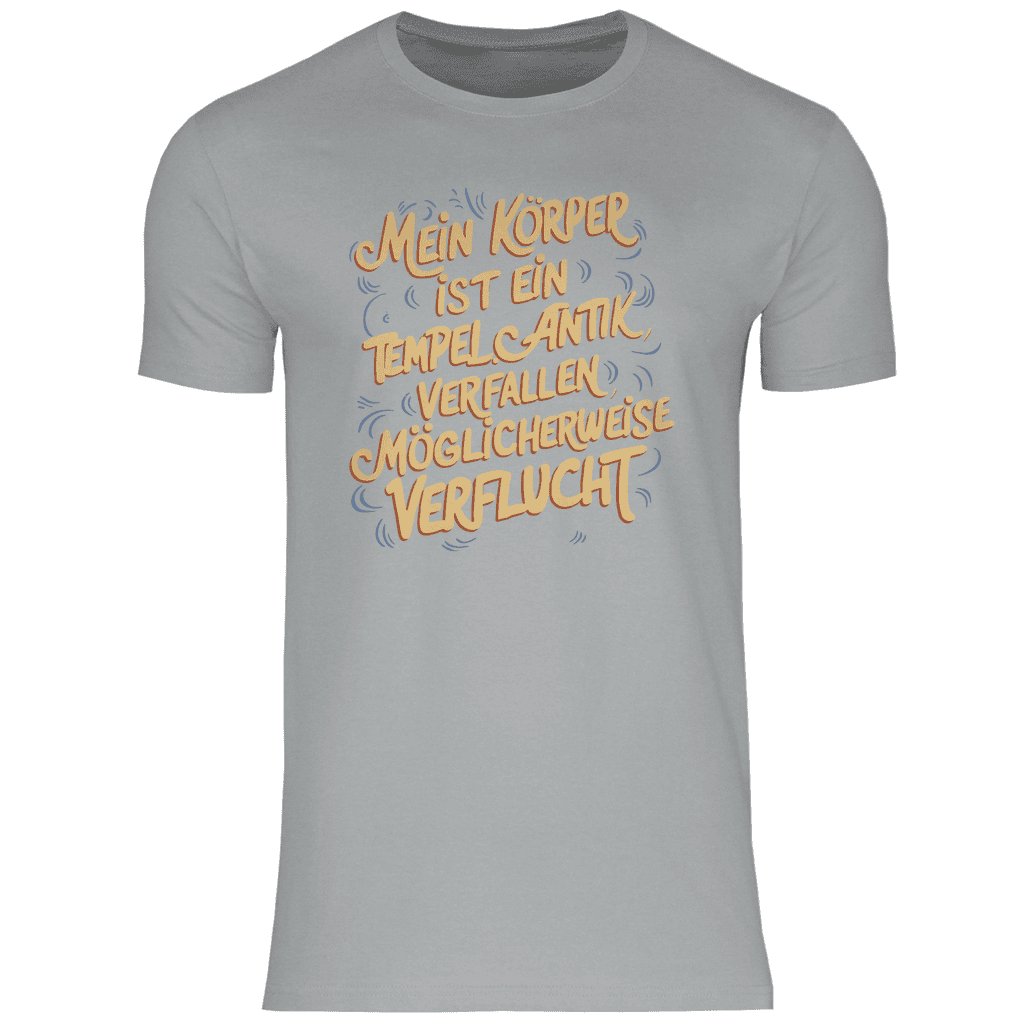 Herren T-Shirt "Mein Körper ist ein Tempel" - Grafikmagie