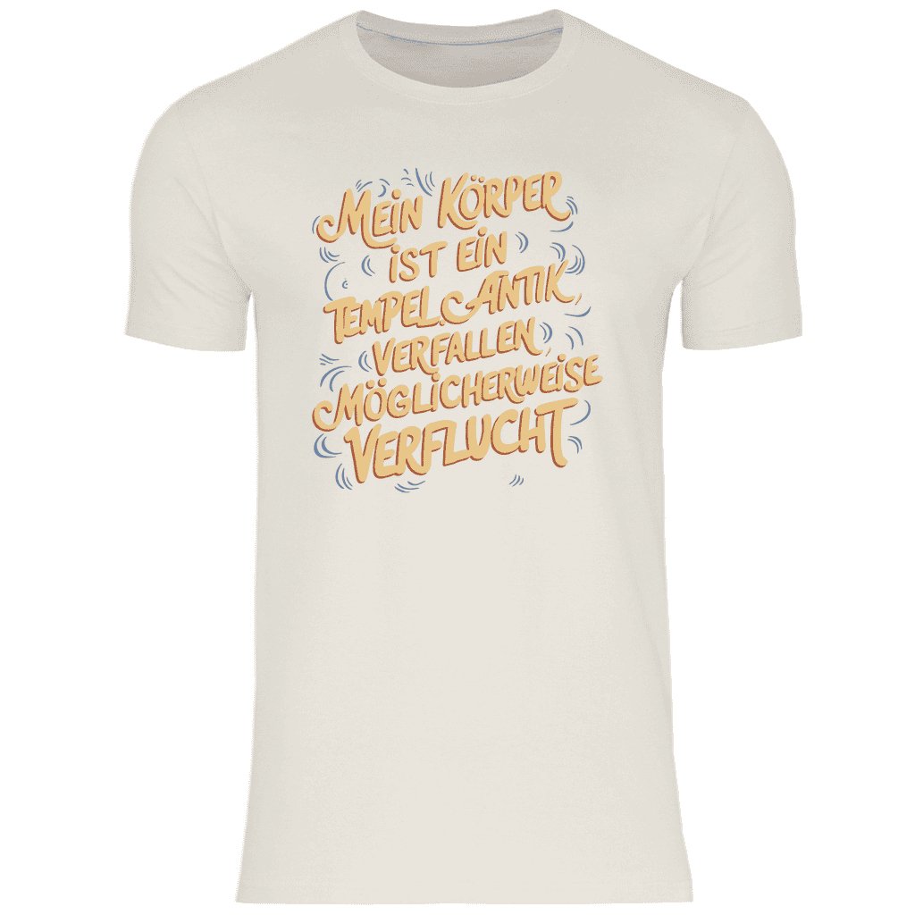 Herren T-Shirt "Mein Körper ist ein Tempel" - Grafikmagie