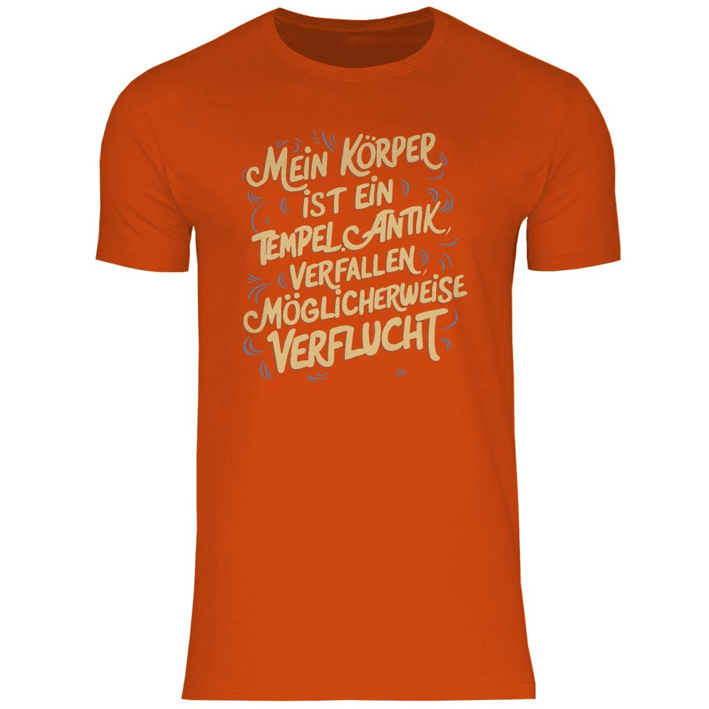 Herren T-Shirt "Mein Körper ist ein Tempel" - Grafikmagie