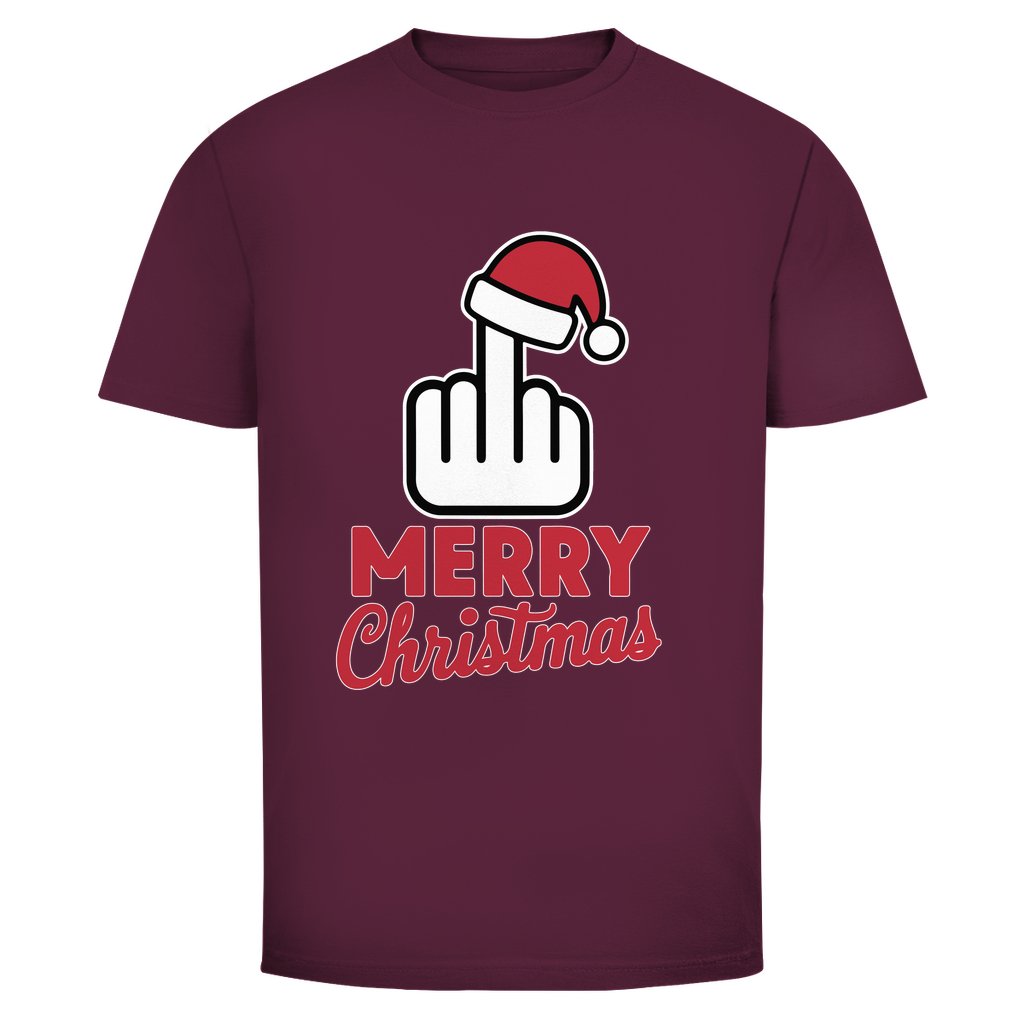 Herren T-Shirt "Merry Christmas Mittelfinger" - Grafikmagie