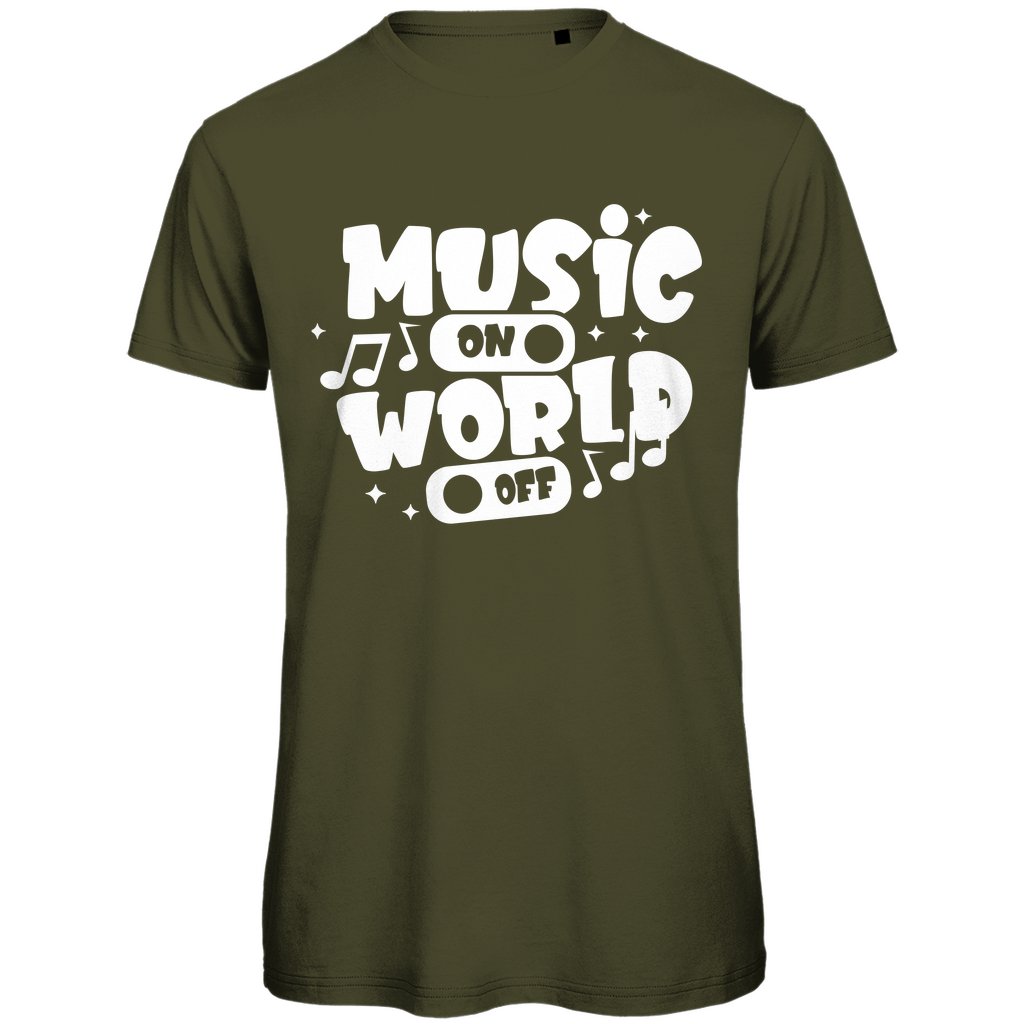 Herren T-Shirt "Music on World of" - Grafikmagie