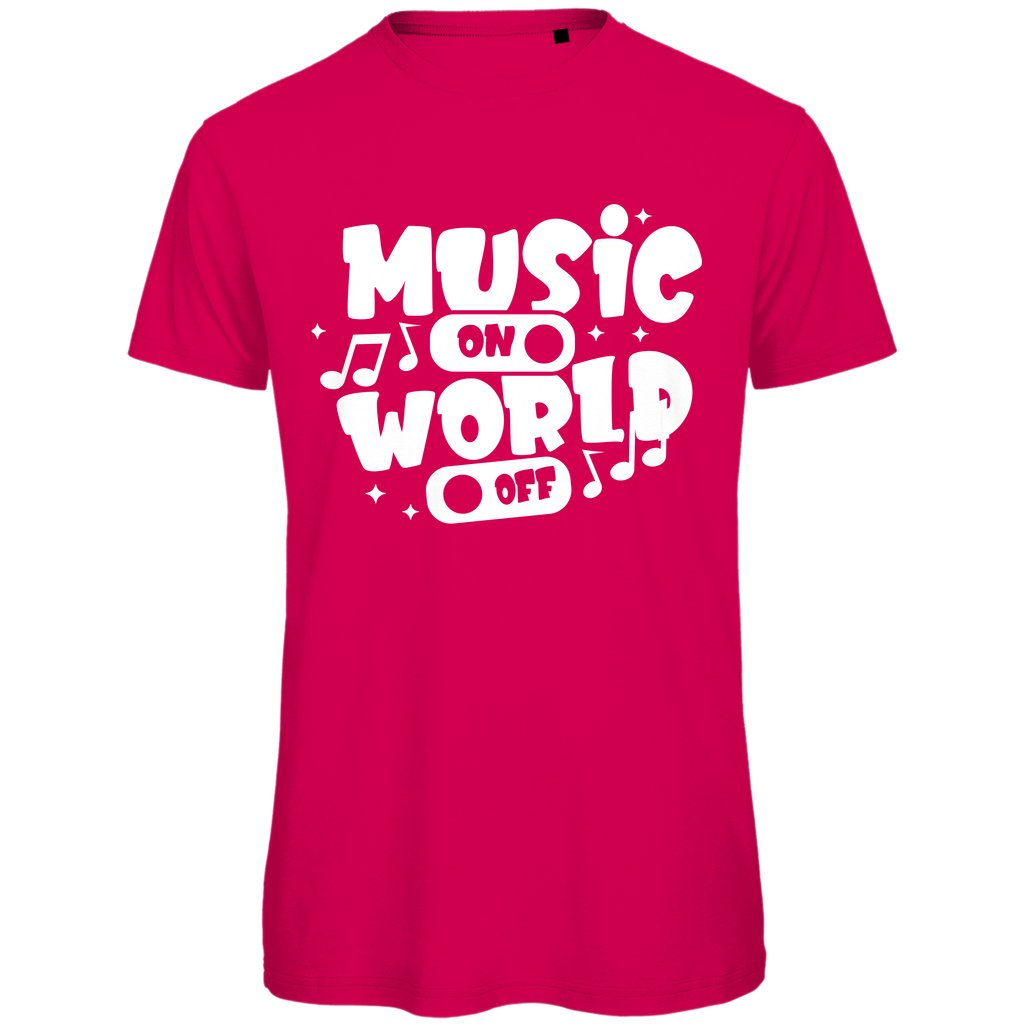 Herren T-Shirt "Music on World of" - Grafikmagie