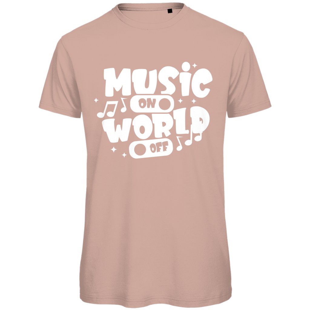 Herren T-Shirt "Music on World of" - Grafikmagie