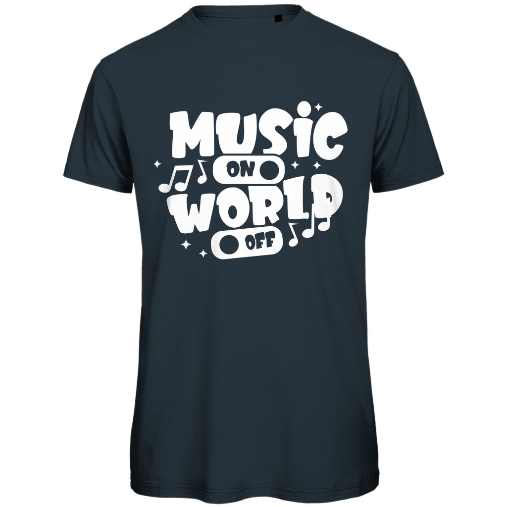 Herren T-Shirt "Music on World of" - Grafikmagie