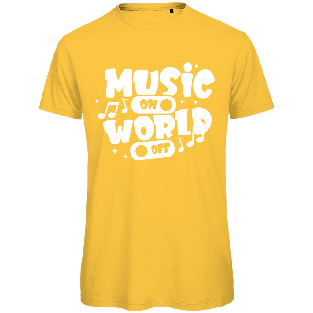Herren T-Shirt "Music on World of" - Grafikmagie