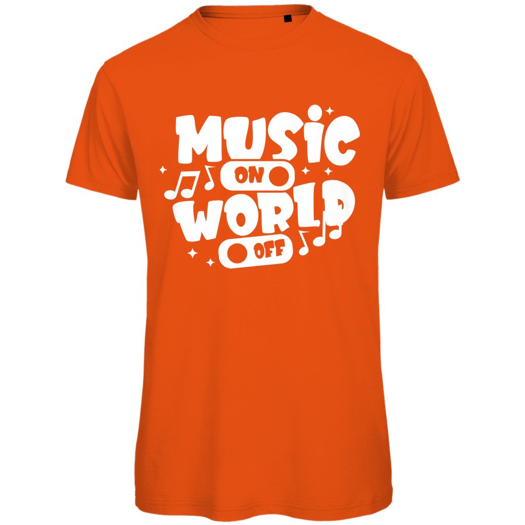 Herren T-Shirt "Music on World of" - Grafikmagie