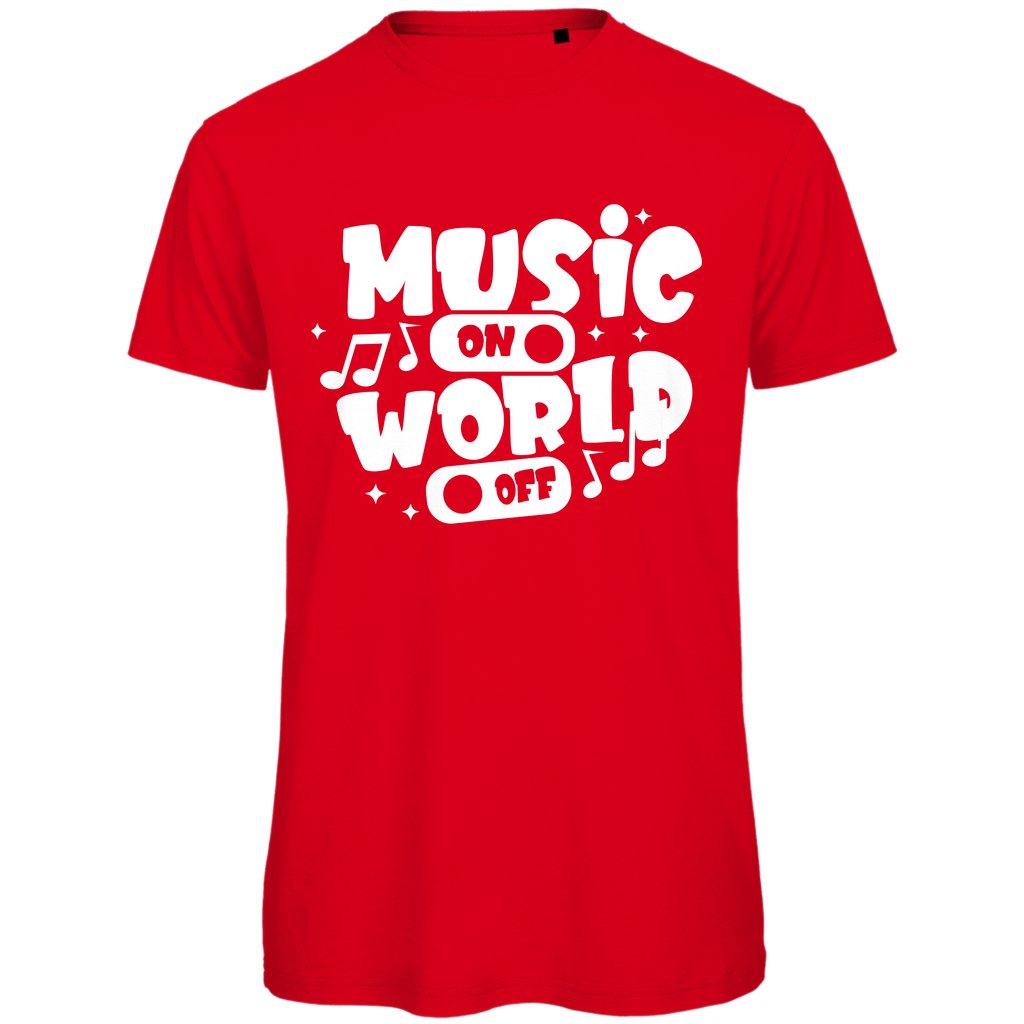 Herren T-Shirt "Music on World of" - Grafikmagie