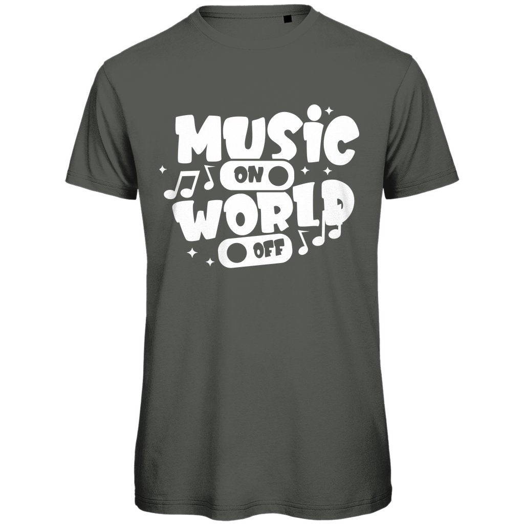 Herren T-Shirt "Music on World of" - Grafikmagie