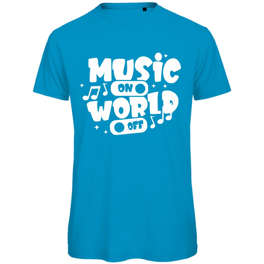 Herren T-Shirt "Music on World of" - Grafikmagie