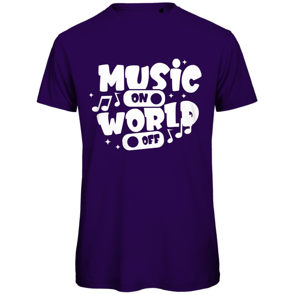 Herren T-Shirt "Music on World of" - Grafikmagie