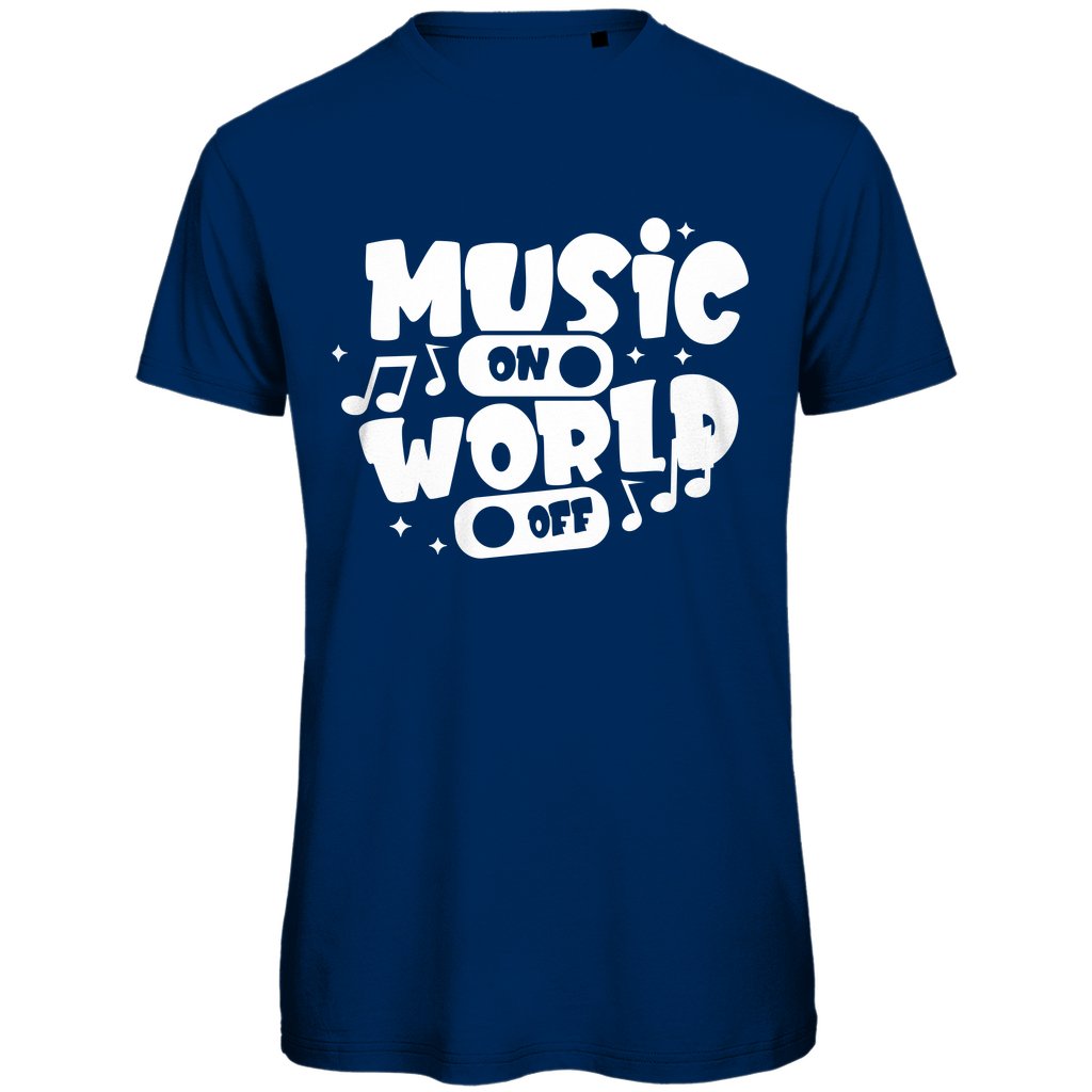 Herren T-Shirt "Music on World of" - Grafikmagie