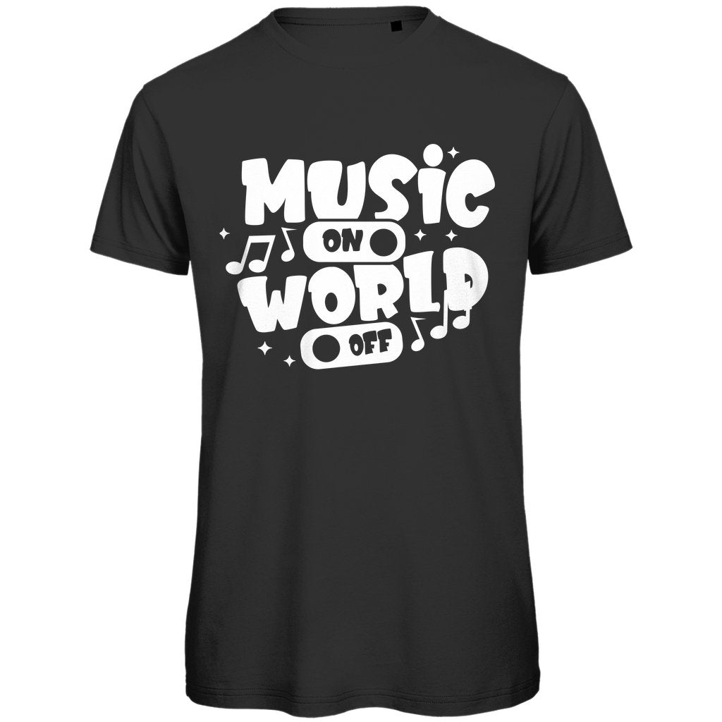 Herren T-Shirt "Music on World of" - Grafikmagie