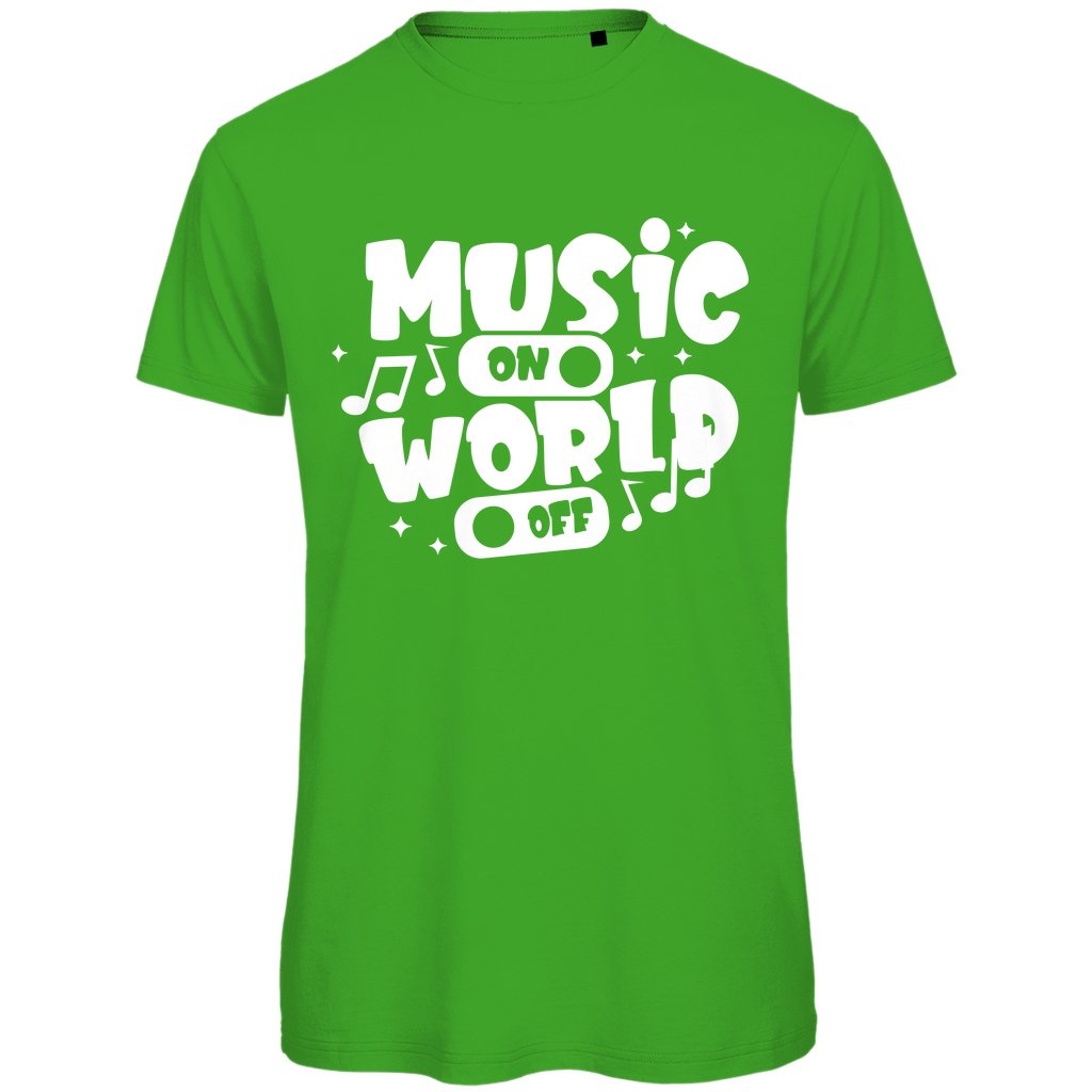 Herren T-Shirt "Music on World of" - Grafikmagie