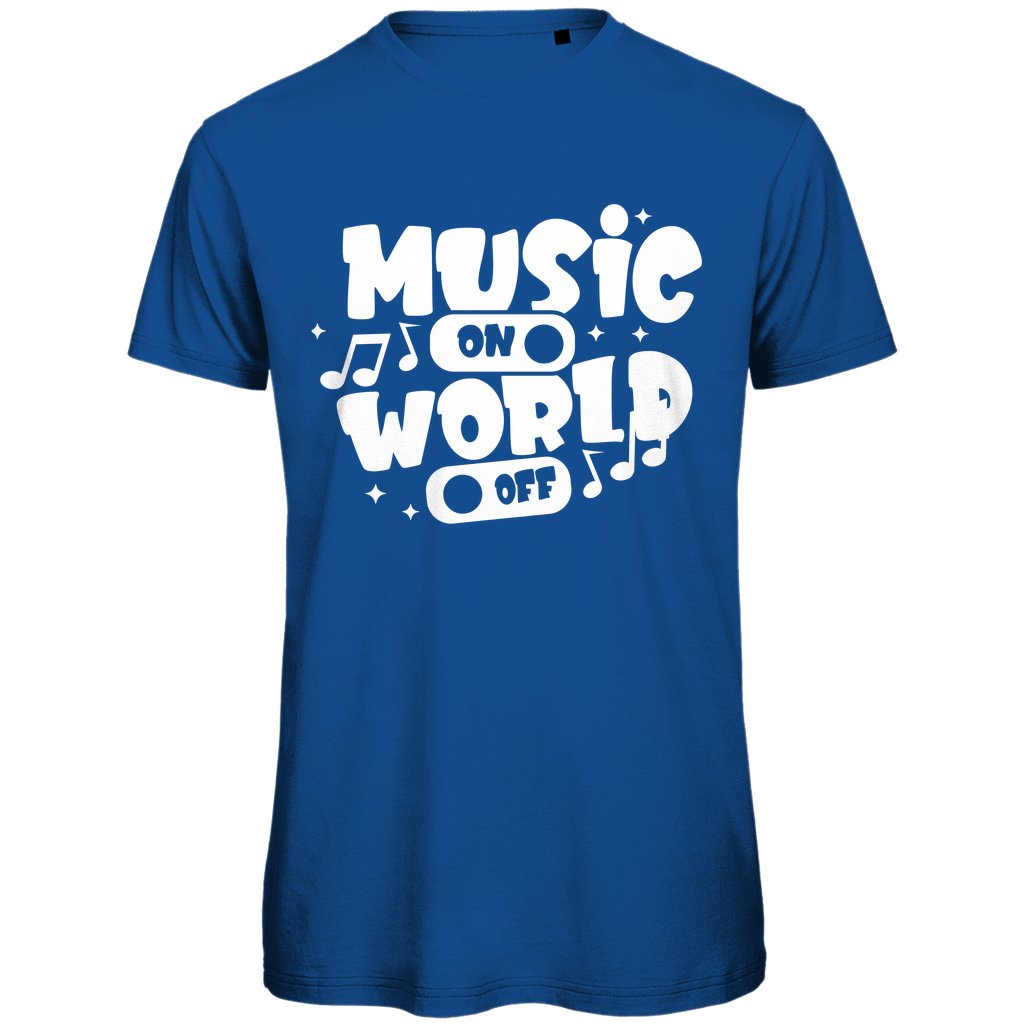 Herren T-Shirt "Music on World of" - Grafikmagie