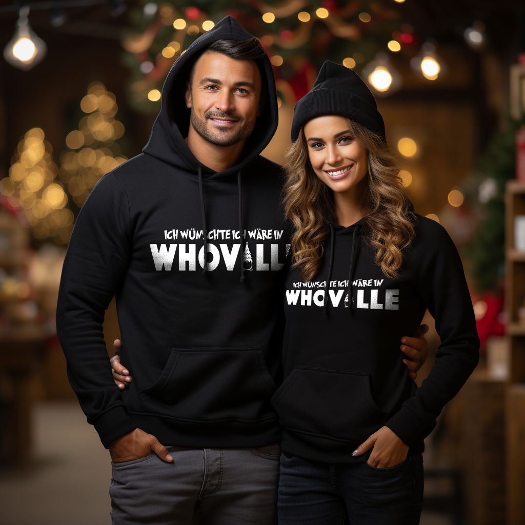 Unisex Oversize Hoodie "Ich wünschte ich wäre in Whoville"