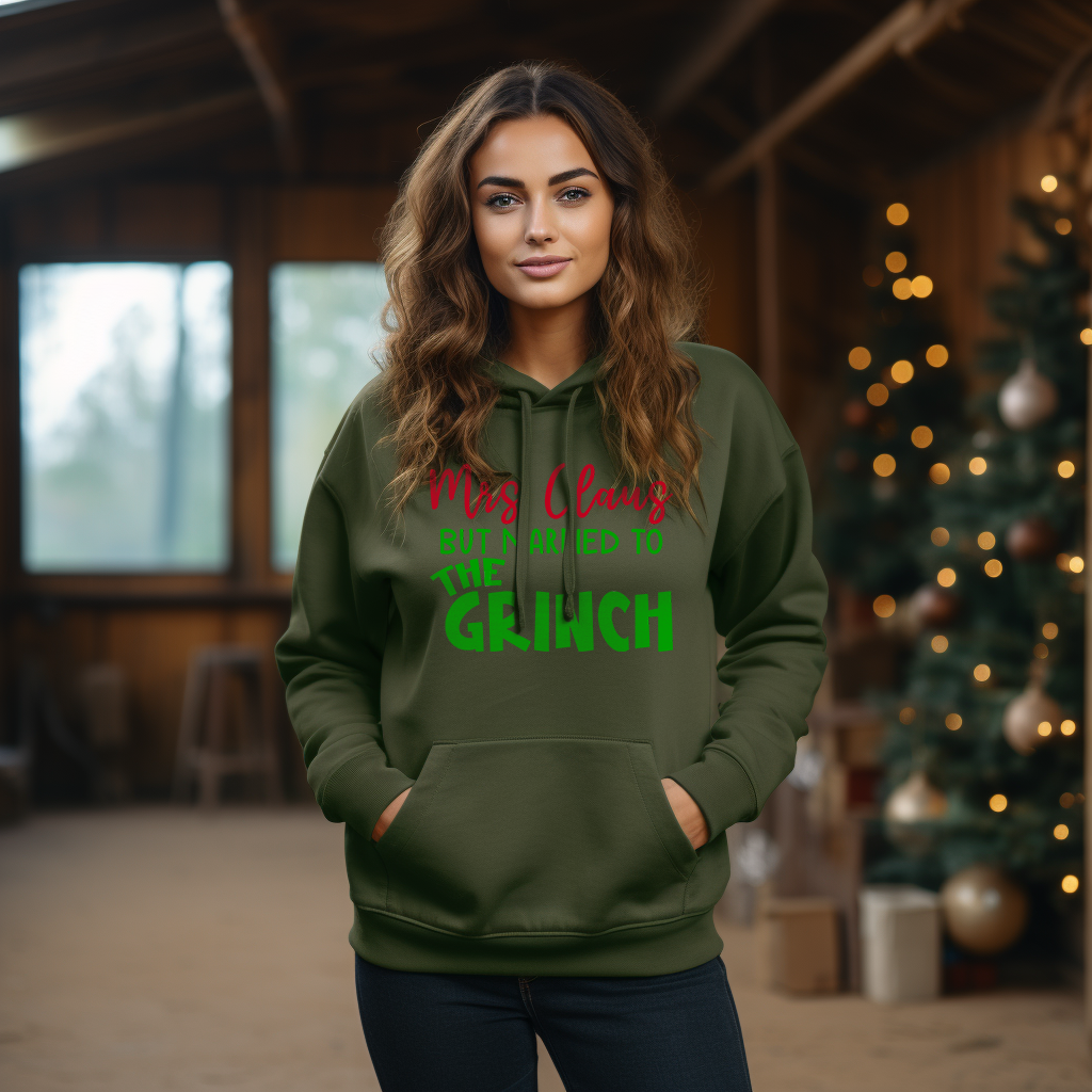 Unisex Oversize Hoodie ""Mrs Clause but Married to the Grinch""