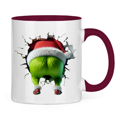 Tasse zweifarbig "Grinch Break Through"