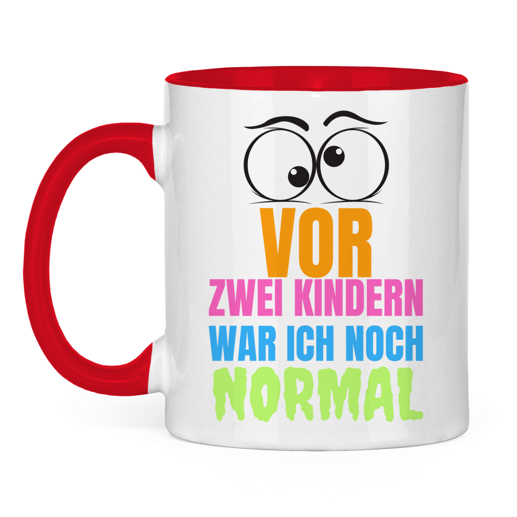 Tasse zweifarbig "Vor zwei Kindern war ich noch normal" - Grafikmagie