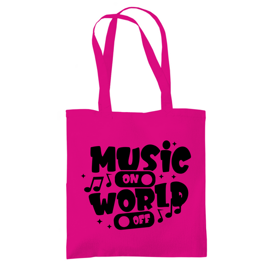 Tragetasche "Music on World Off"