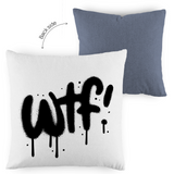 Kopfkissen zweifarbig "WTF" - Grafikmagie