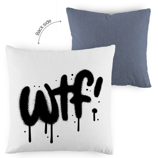 Kopfkissen zweifarbig "WTF" - Grafikmagie