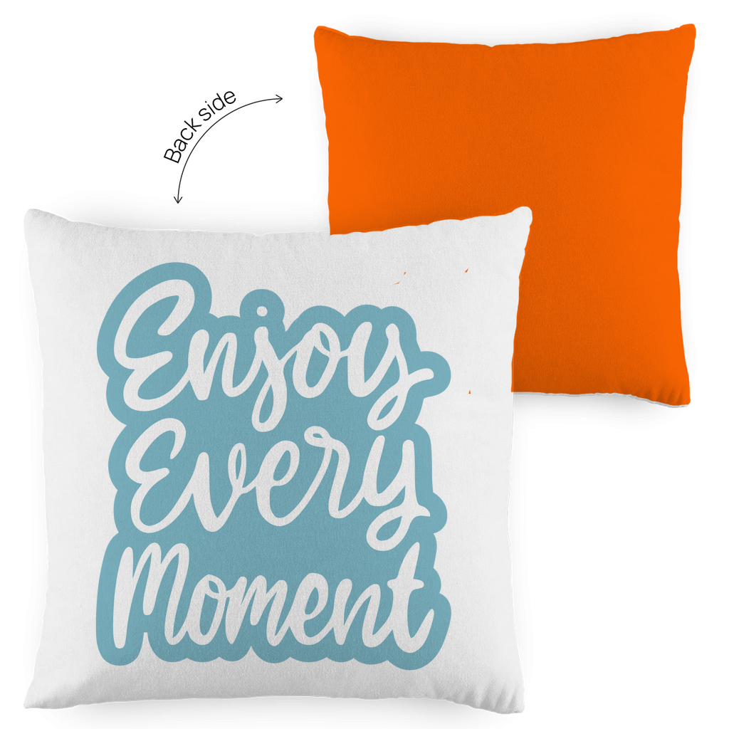Kopfkissen zweifarbig "Enjoy every Moment" - Grafikmagie