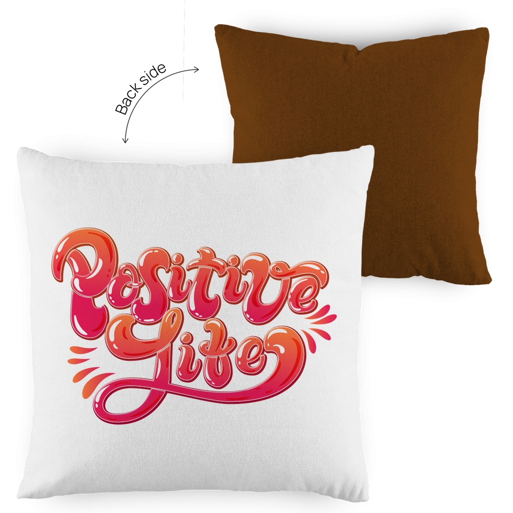 Kopfkissen zweifarbig "Positive Life" - Grafikmagie